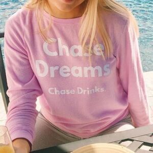 Wildfox “Chase dreams, chase drinks” sweatshirt top